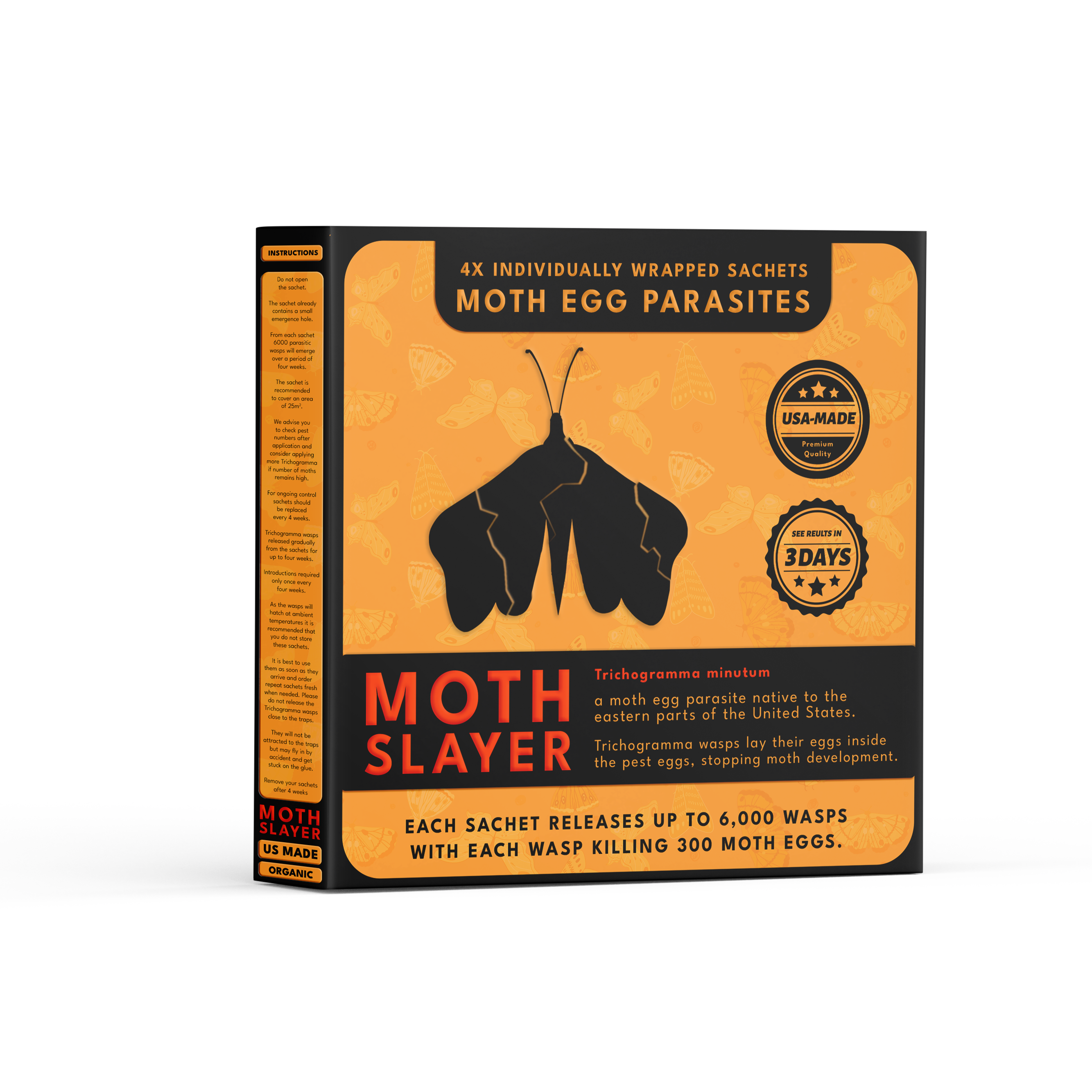Moth Slayer — Moth-Egg Parasitoid Sachets (6,000 eggs/sachet)