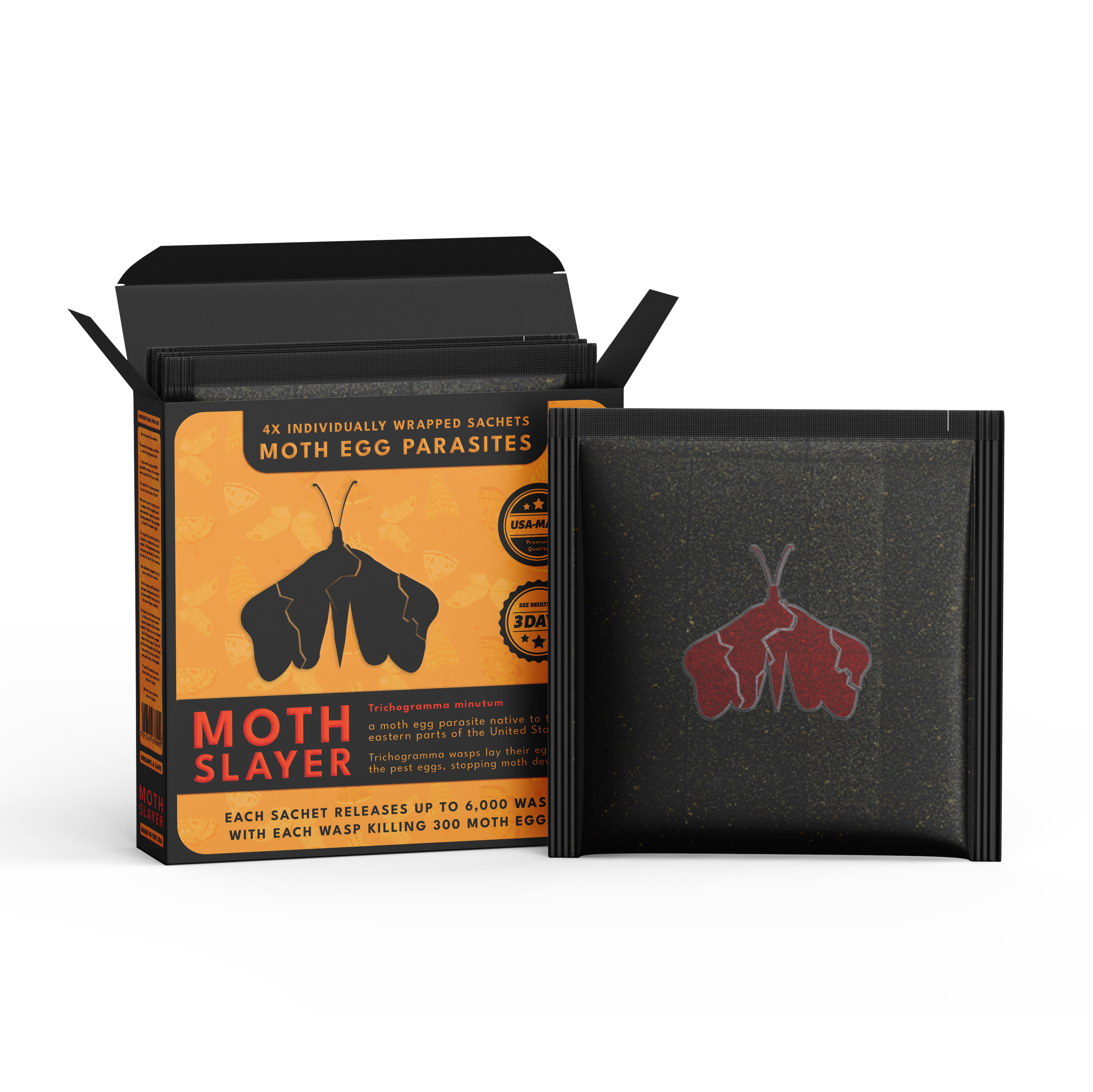 Moth Slayer — Moth-Egg Parasitoid Sachets (6,000 eggs/sachet)